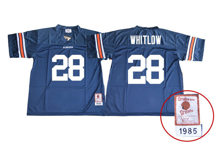 Men's Auburn Tigers #28 JaTarvious Whitlow 1985 Throwback Navy College Stitched Football Jersey